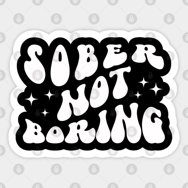 Sober Not Boring Wave Sticker by SOS@ddicted